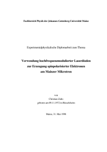 Verwendung hochfrequenzmodulierter Laserdioden zur Erzeugung