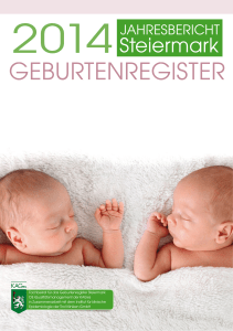 Geburtenregister KAGes Jahresbericht 2014