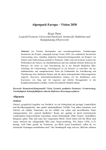 Alpenpark Europa – Vision 2030