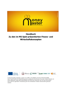 Handbuch Zu den im MS Spiel präsentierten Finanz