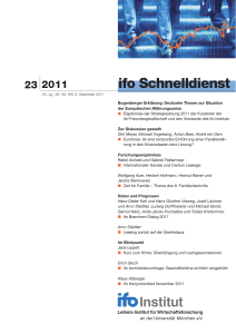 ifo Schnelldienst 23/2011