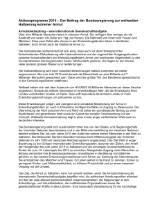 Aktionsprogramm 2015 - Der Beitrag der Bundesregierung zur