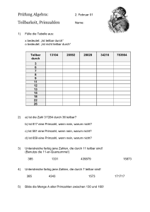 Prüfung Algebra