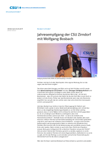 Jahresempfang der CSU Zirndorf mit Wolfgang Bosbach