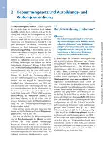 2 Hebammengesetz und Ausbildungs