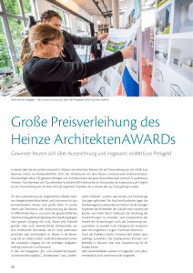 Große Preisverleihung des Heinze ArchitektenAWARDs