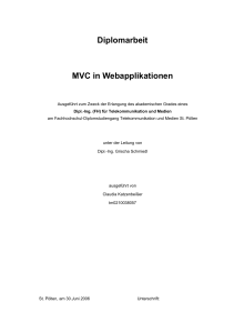 Diplomarbeit MVC in Webapplikationen