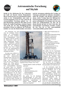Astronomische Forschung auf Skylab