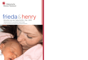 Aktuelles aus der Geburtshilfe ı Dez. 2009