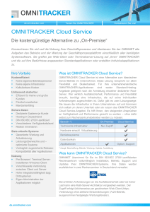 OMNITRACKER Cloud Service