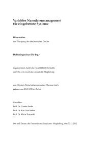 Variables Nanodatenmanagement f&uuml;r eingebettete Systeme