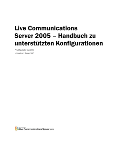 Live Communications Server 2005 Security Guide