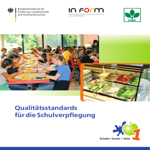 Qualitätsstandards für die Schulverpflegung