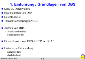 1. Einführung / Grundlagen von DBS