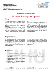 Sicheres Routing in OppNets - Technik sozialer Netzwerke