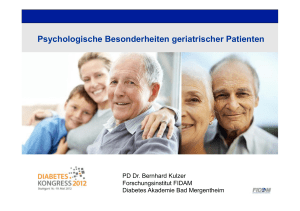 Psychologische Besonderheiten geriatrischer Patienten 2012