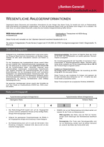 wesentliche anlegerinformationen - 3 Banken