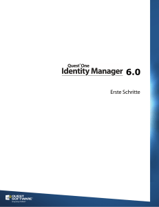 Identity Manager - One Identity Support