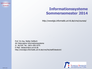 Informationssysteme Sommersemester 2014 Informationssysteme