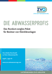 ZVO Entwässerung Flyer "Die Abwasserprofis"