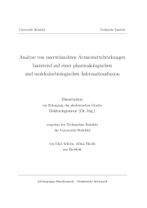 Analyse von unerwünschten Arzneimittelwirkungen basierend auf