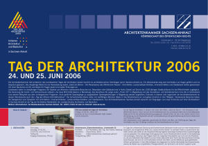 24. UND 25. JUNI 2006 - Architektenkammer Sachsen