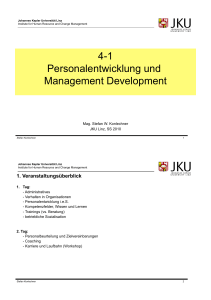 4-1 Personalentwicklung und Management Development