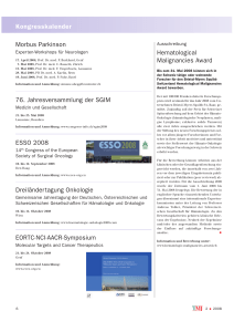 Kongresskalender Hematological Malignancies Award Morbus