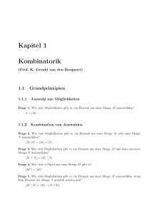 Kapitel 1 Kombinatorik - TU Bergakademie Freiberg