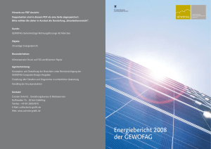 Energiebericht 2008 der GEWOFAG
