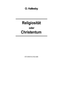 Religiosität oder Christentum