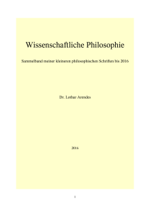 Buch: Wissenschaftliche Philosophie - Das Computer