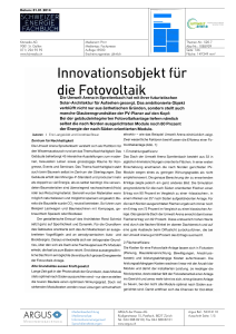 Innovationsobjekt f&uuml;r