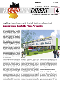 Moderne Schule dank Public Private Partnership