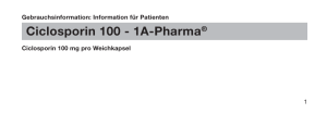Beipackzettel Ciclosporin 100 - 1A-Pharma®, Kps.