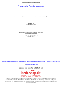Angewandte Funktionalanalysis - ReadingSample - Beck-Shop