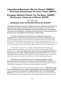 International Movement `We Are Church` (IMWAC) European