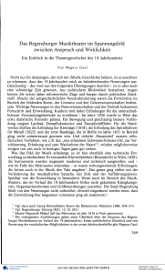 Das Regensburger Musiktheater im Spannungsfeld zwischen