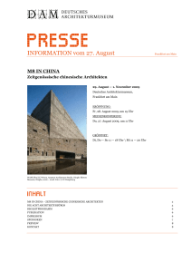 INFORMATION vom 27. August - Deutsches Architekturmuseum
