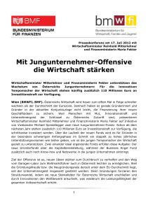 Mit Jungunternehmer-Offensive die Wirtschaft stärken