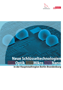 Neue Schlüsseltechnologien ||||||||Optik ||||||||Mikro