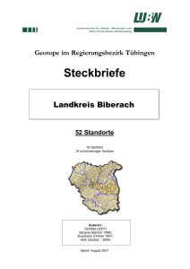 Steckbriefe - Fachdokumente LUBW