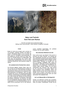 Natur und Technik Vom Fels zum Humus
