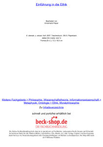 Einführung in die Ethik - ReadingSample - Beck-Shop