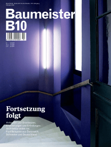 Artikel im Baumeister B10 / Oktober 2010