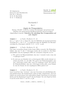 Stochastik I - Mathematik, TU Dortmund