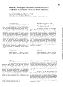 Methodik der superselektiven Radioembolisation von Lebertumoren