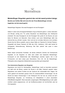 MeisterSinger Singulator gewinnt den red dot award product design
