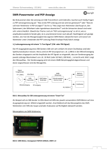 SWR-Powermeter und PEP-Anzeige - DC4KU