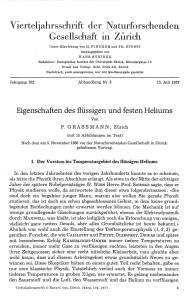 Eigenschaften des flüssigen und festen Heliums.